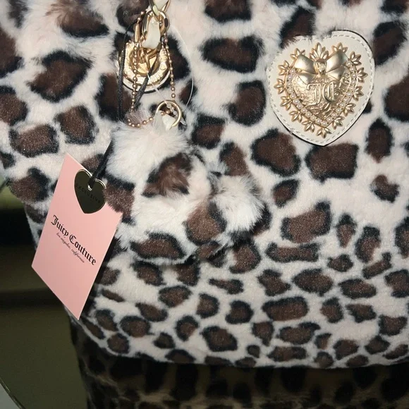 Juicy Couture Leopard Print Fur Tote - Picture 2 of 7